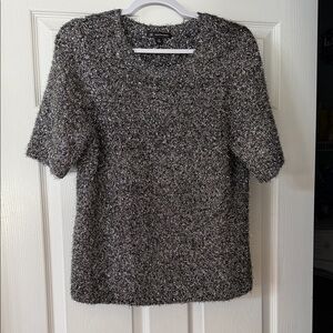 INC International Concepts Black and White Textured Top
